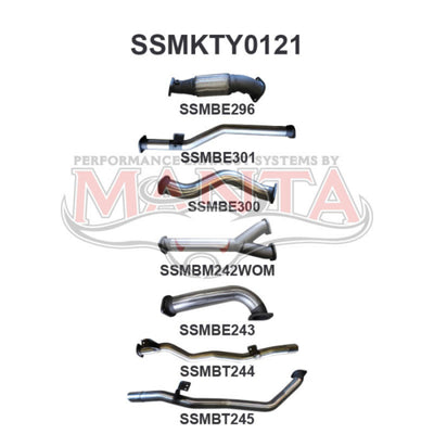 Manta 3" DPF Back System to Suit VDJ79 Dual Cab 4.5L 1VD V8 Turbo Diesel Ute 2012 - 2016
