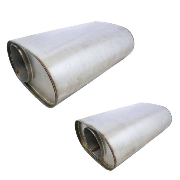 Straight Through | 9X5 | 14" | Offset/Centre 4" | Spigots | 304 Grade Polished