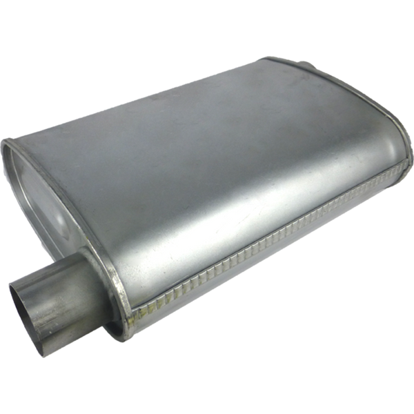 Redback Universal Muffler - 9" x 5" Oval - 14" Long - 3" Offset/Offset - Turbo Flow - No Spigots