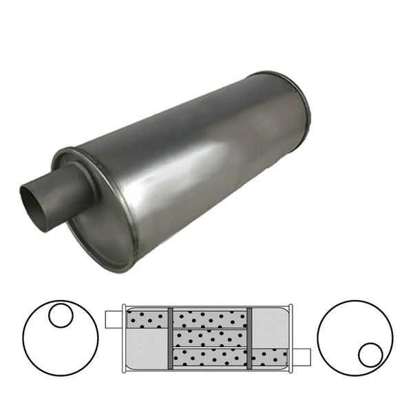 6" Round, 12" Long, 1 1/2" Offset/Offset - Right Hand Rotation