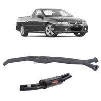 Twin 2.5" Catback Exhaust For Holden Commodore VU-VZ Ute and Wagon with Centre Hotdogs and Rear Muffler (2000 - 2007 )