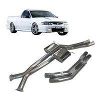 Redback Dual 3" Catback Exhaust without Rear Muffler for Holden Commodore Ute VT-VZ (1997 - 2007)