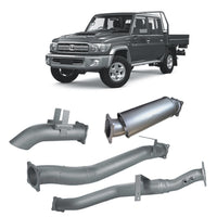Redback Extreme Duty 4" DPF Back Exhaust for Toyota Landcruiser 79 Series Dual Cab