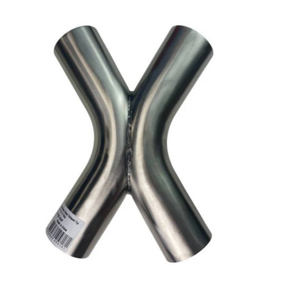 X-Pipe Twin 2.5" 304 Fabricated X Pipe
