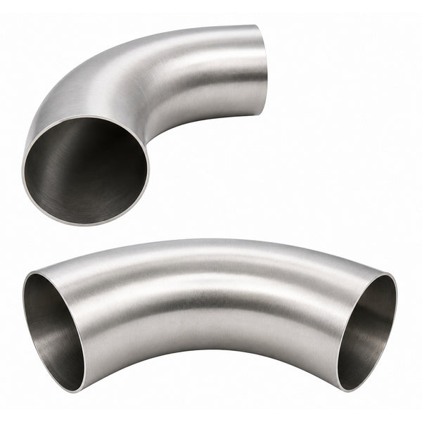 Mandrel Bend 89mm (3-1/2") 90° - Ultibend 304 Grade - 1.5D - 320 Grit Finish Polish