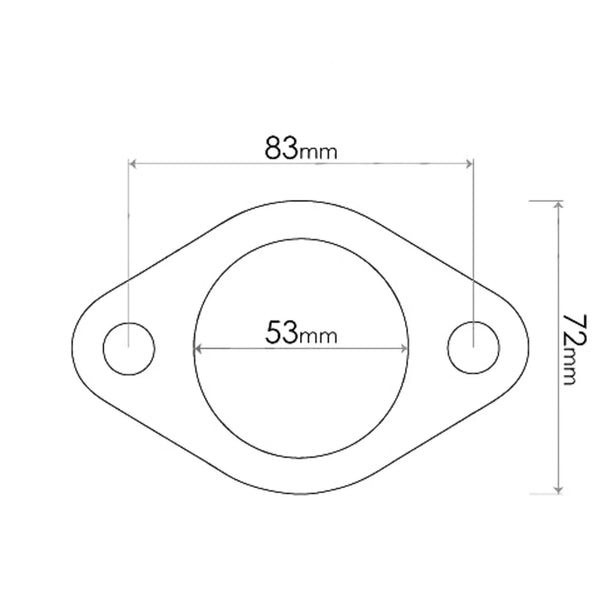 Flange Gasket for various Ford, Mitsubishi, Mazda, Holden, KIA, Hyundai & Nissan vehicles