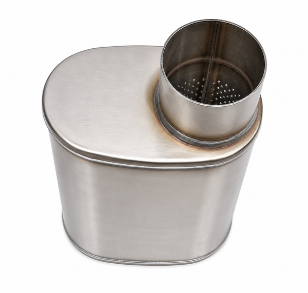 Universal Muffler 409 Stainless Steel - 230mm (9") x 100mm (4") Oval - 350mm (14") Long - 89mm (3-1/2") - Offset / Centre - Megaflow - X927M-409