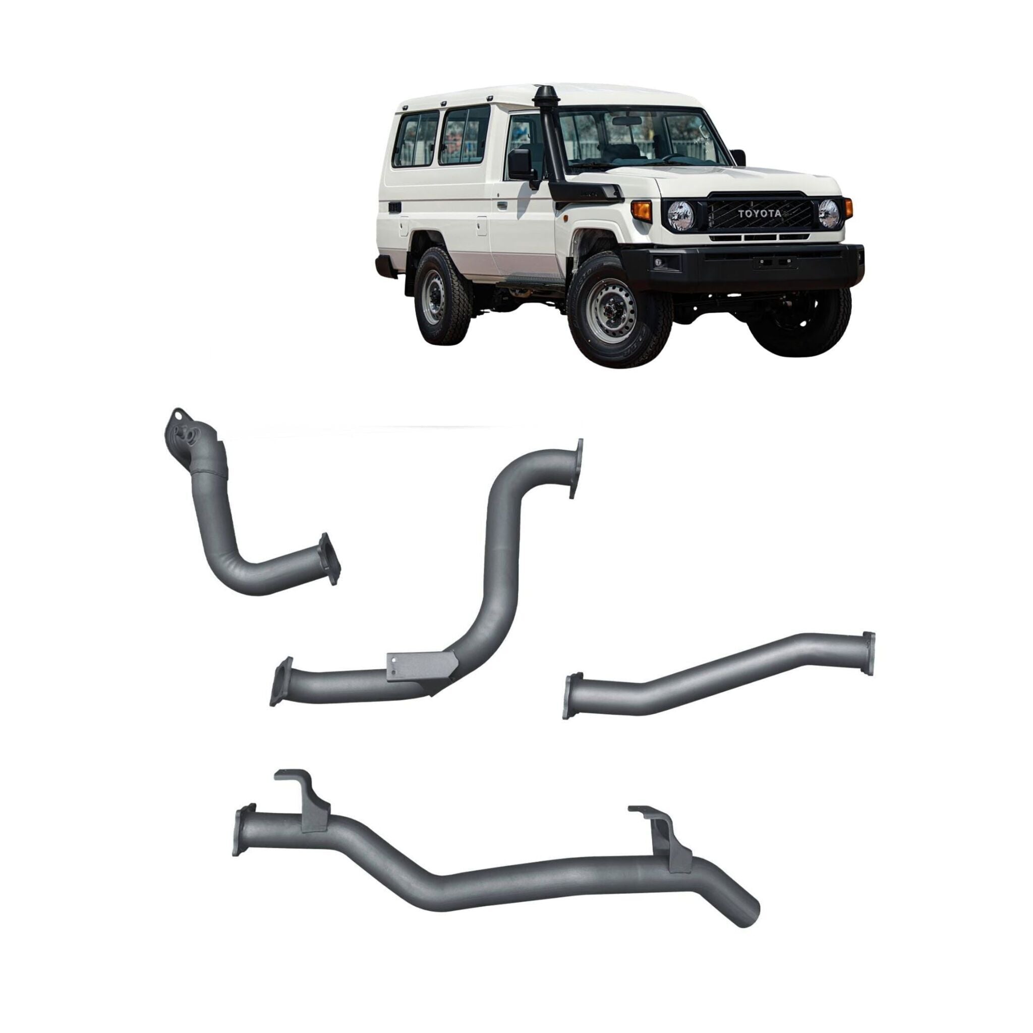 Redback Extreme Duty Exhaust for Toyota Landcruiser 78 Series Troop Ca