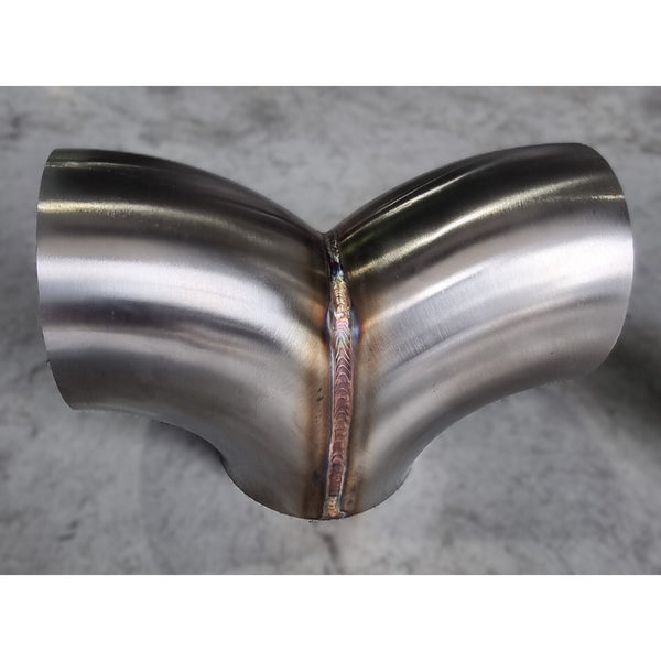 Y-PIPE Topbend - 304 Stainless Steel Brushed - 63mm (2-1/2") - TP250-304TB